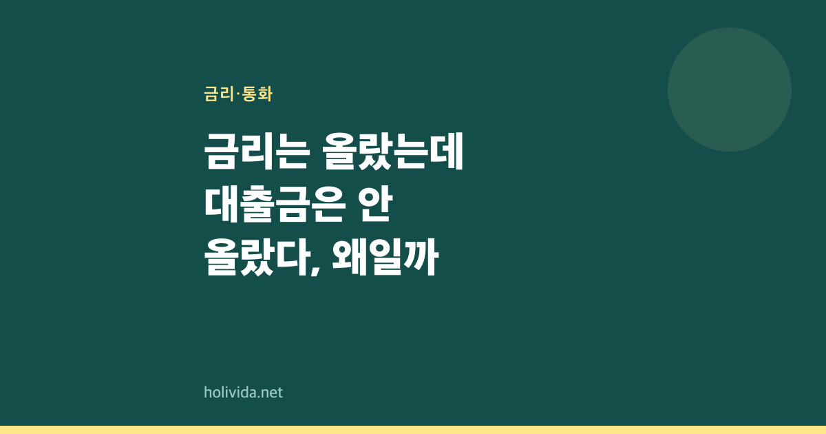 금리는 올랐는데 대출금은 안 올랐다, 왜일까