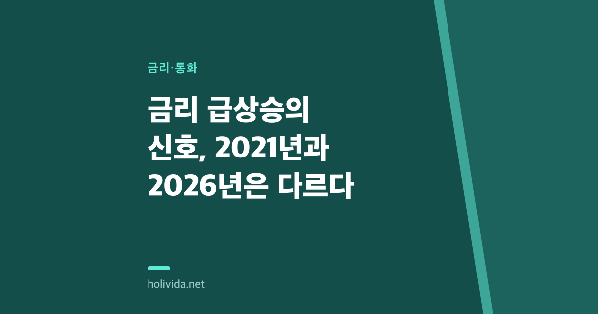 금리 급상승의 신호, 2021년과 2026년은 다르다